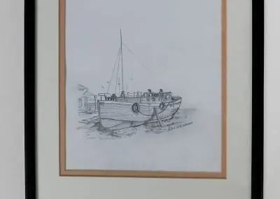 “SAILBOAT WAITING FOR SUMMER”