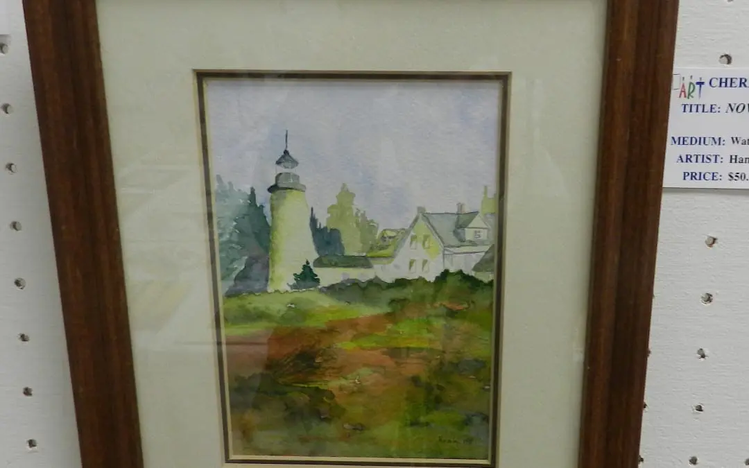 “LIGHTHOUSE HIGH ON NOVA SCOTIA HILL”