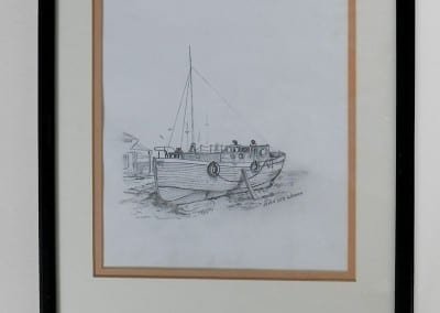 “SAILBOAT WAITING FOR SUMMER”