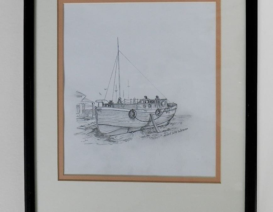 “SAILBOAT WAITING FOR SUMMER”